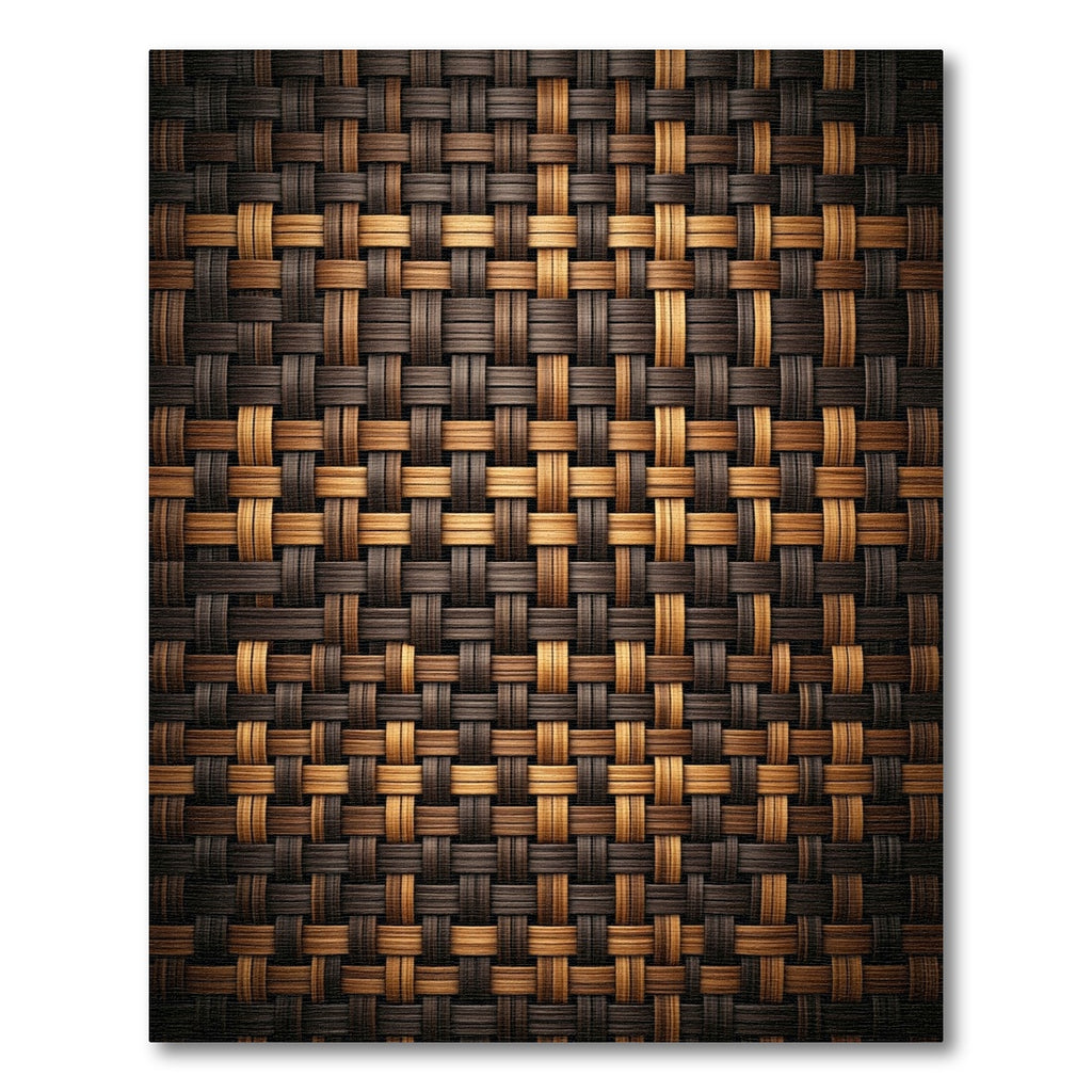 Woven Texture Brown Tan Weave Rug