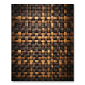 Woven Texture Brown Tan Weave Rug