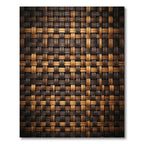 Woven Texture Brown Tan Weave Rug