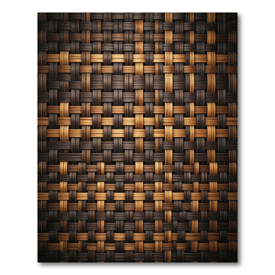 Woven Texture Brown Tan Weave Rug