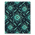 Teal Atomic Satellite SciFi Pattern Rug