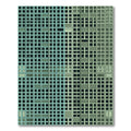 Aqua Geometric Architectural Grid Rug