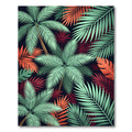 Tropical Palm Frond Foliage Burst Rug