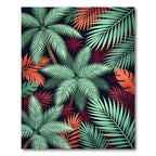 Tropical Palm Frond Foliage Burst Rug