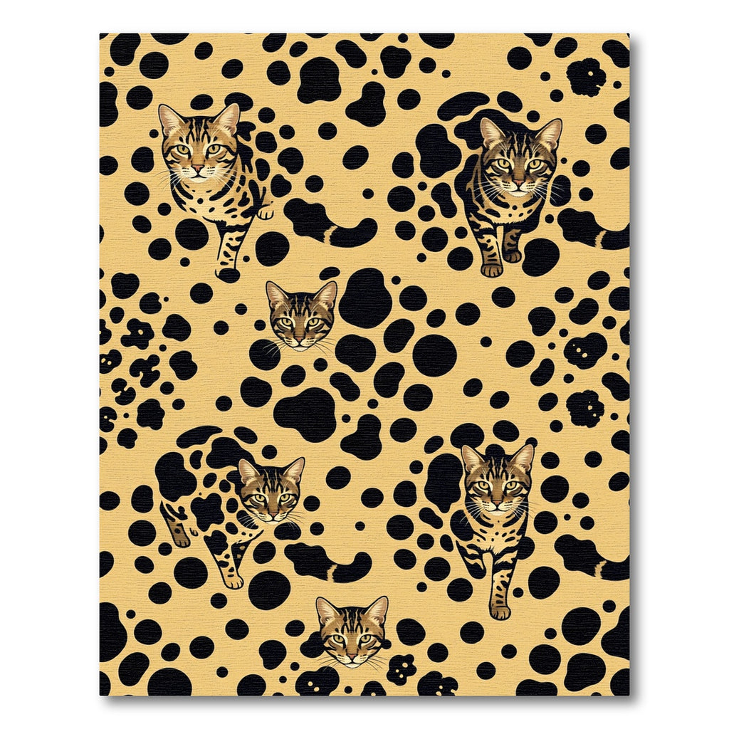 Golden Bengals Black Spot Repeat Rug