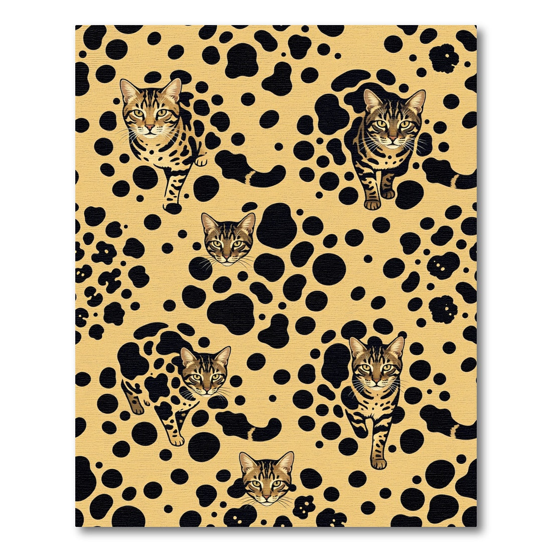 Golden Bengals Black Spot Repeat Rug