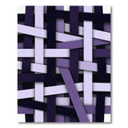 Modern Purple Interwoven Geometric Ribbon Rug