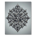 Silver Iron Filigree Interlocking Scrolls Rug