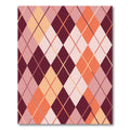 Burgundy Peach Diamond Lattice Rug