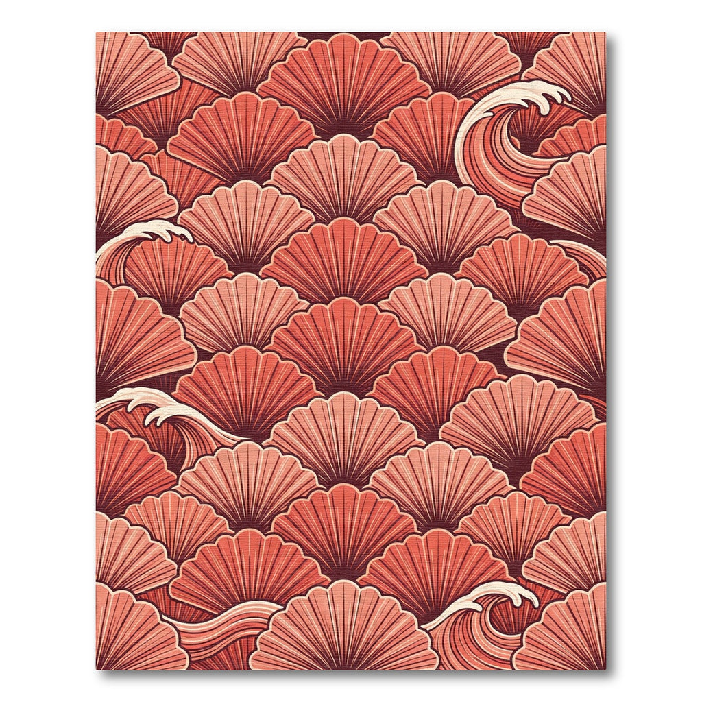 Coral Fan Wave Repeating Rug