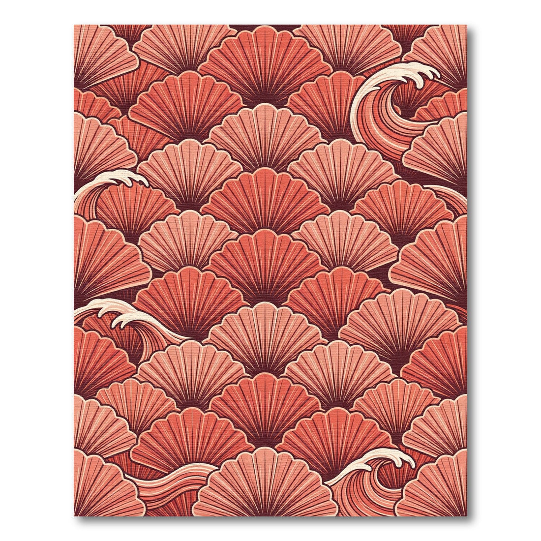 Coral Fan Wave Repeating Rug