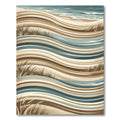 Sandy Beach Waves Abstract Line Rug