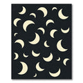 Cream Crescent Moon Scattered Field Rug