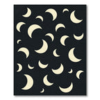 Cream Crescent Moon Scattered Field Rug