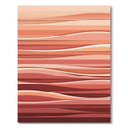 Coral Sunset Layered Wave Rug