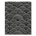 Monochrome Brushed Wave Serpentine Rug