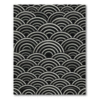 Monochrome Brushed Wave Serpentine Rug