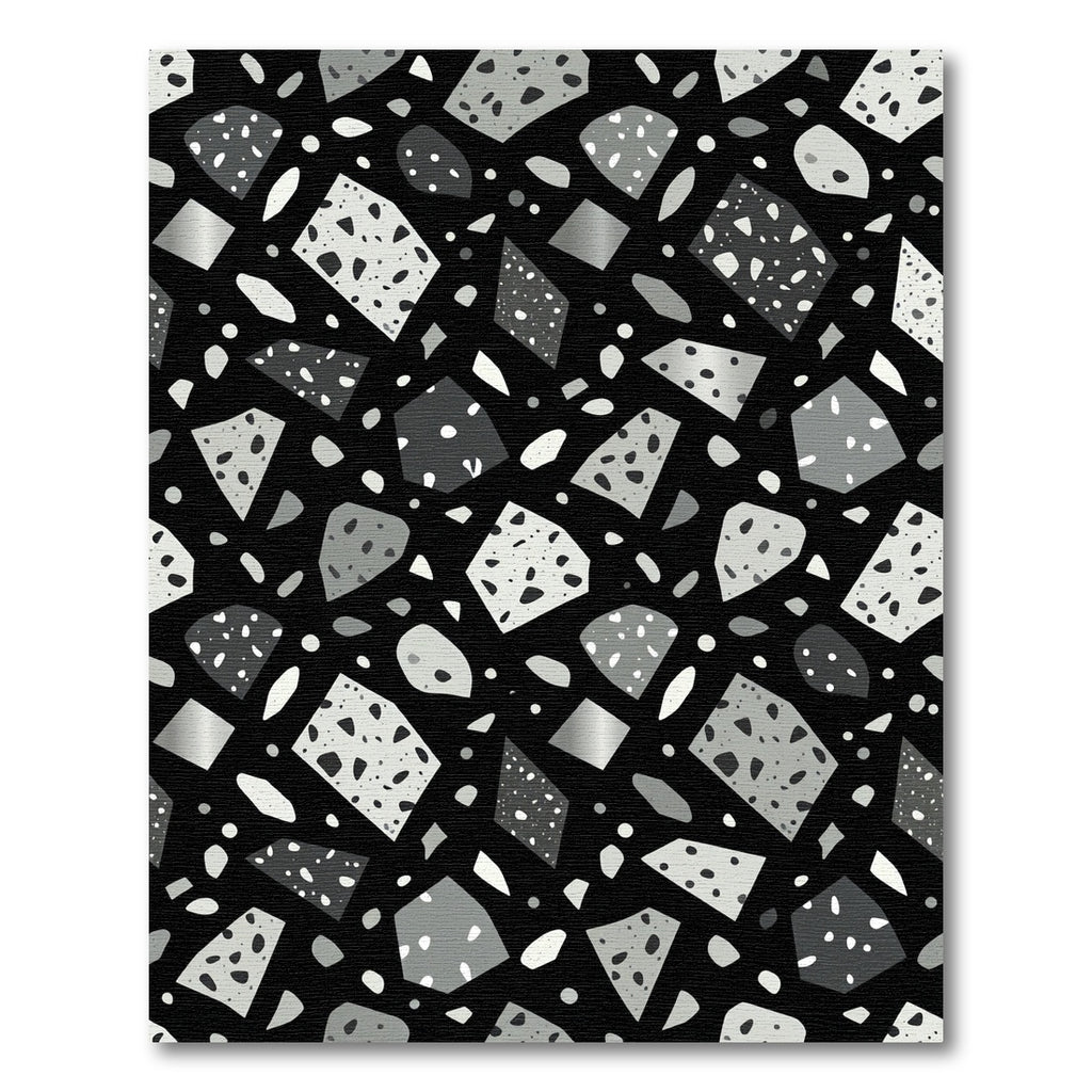 Monochromatic Stone Fragment Scatter Rug
