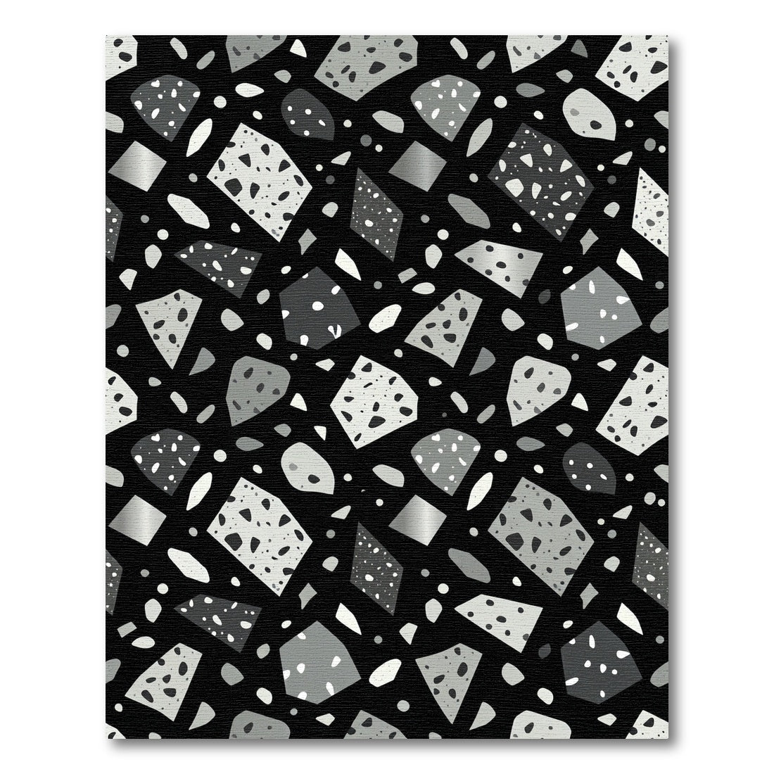 Monochromatic Stone Fragment Scatter Rug