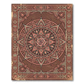 Vintage Bronze Rose Floral Mandala Rug