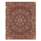 Vintage Bronze Rose Floral Mandala Rug