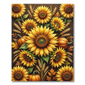 Vibrant Yellow Sunflower Harvest Arrangement Rug