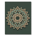 Sage Green Ornate Star Medallion Rug