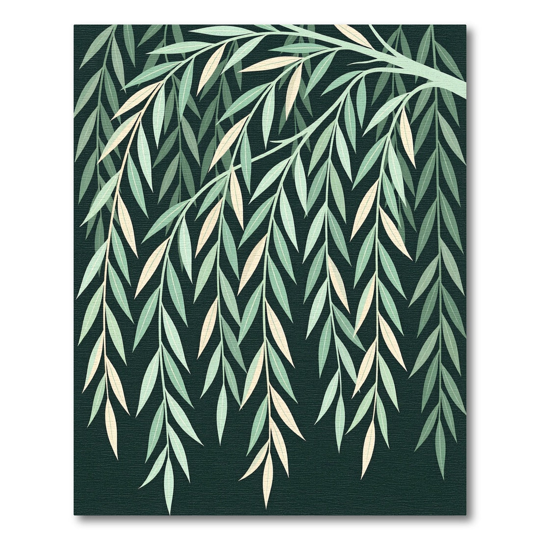 Elegant Willow Branch Sage Botanical Rug