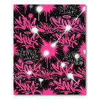 Electric Pink Graffiti Tag Explosion Rug