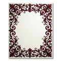 Deep Red Royal Scrollwork Frame Rug