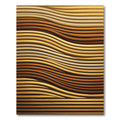 Golden Amber Wavy Stripe Rug