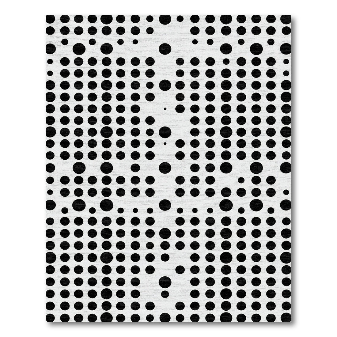 Black White Polka Dot Grid Rug