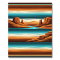 Southwest Desert Canyon Striped Landscape Rug
