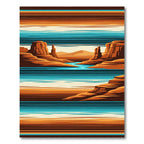 Southwest Desert Canyon Striped Landscape Rug