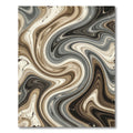 Modern Earthy Swirl Abstract Fluid Rug