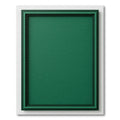 Deep Forest Green Layered Frame Rug