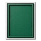 Deep Forest Green Layered Frame Rug