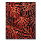Terracotta Leaf Tropical All Over Rug