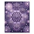 Celestial Violet Mandala with Radiant Orbs Rug