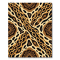 Golden Leopard Chain Link Mandala Rug