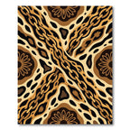 Golden Leopard Chain Link Mandala Rug