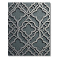 Sophisticated Gray Interlocking Quatrefoil Tile Rug