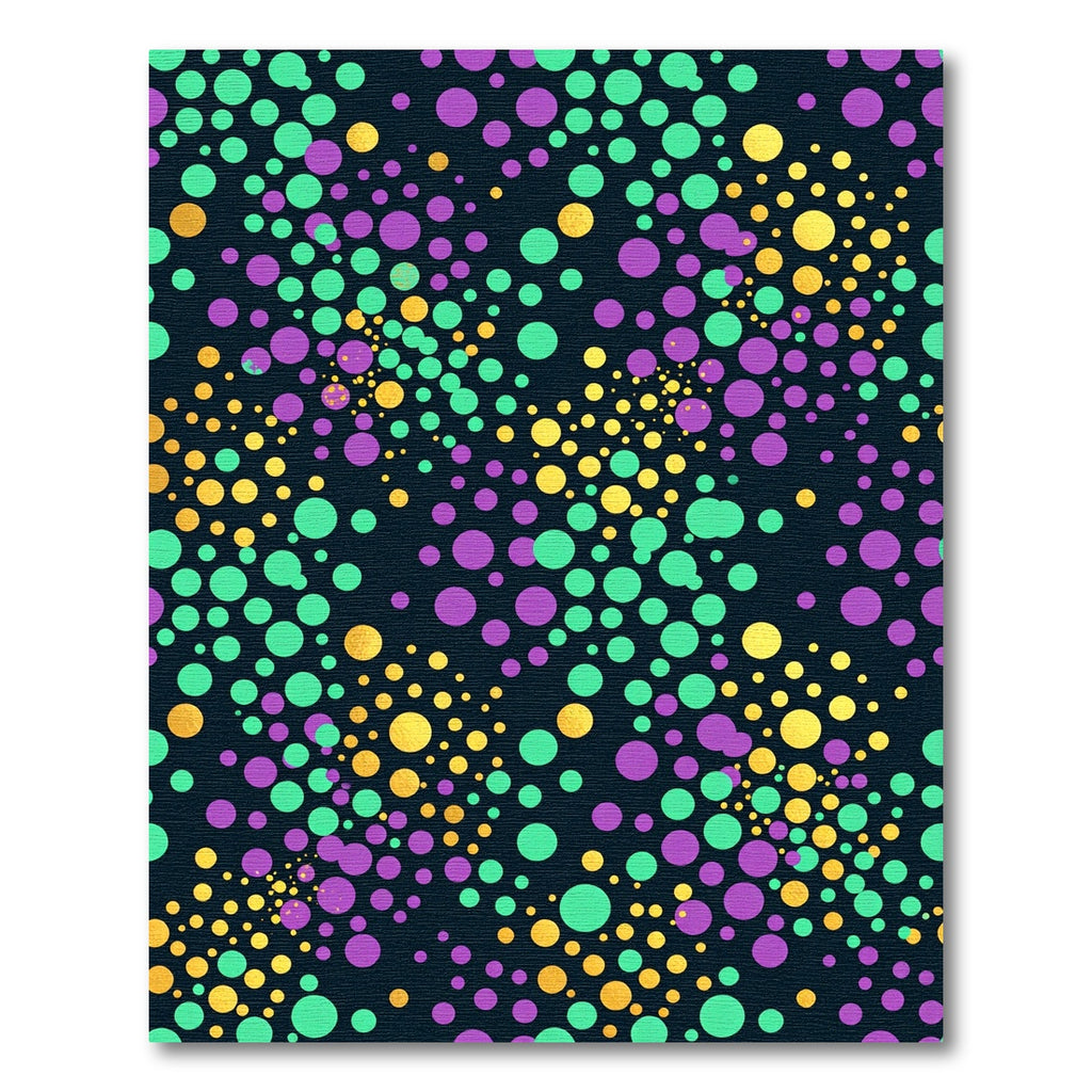 Vibrant Purple Gold Teal Confetti Rug
