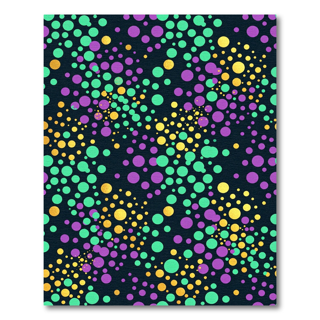 Vibrant Purple Gold Teal Confetti Rug