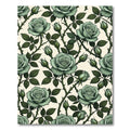 Elegant Sage Green Goth Rose Garden Rug