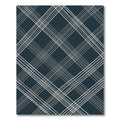 Navy Blue Diagonal Plaid Grid Rug