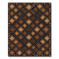 Brown Geometric Diamond Grid Texture Rug