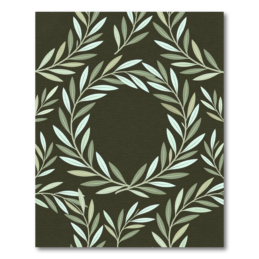 Sage Green Olive Branch Laurel Wreath Rug