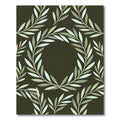 Sage Green Olive Branch Laurel Wreath Rug