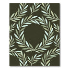 Sage Green Olive Branch Laurel Wreath Rug